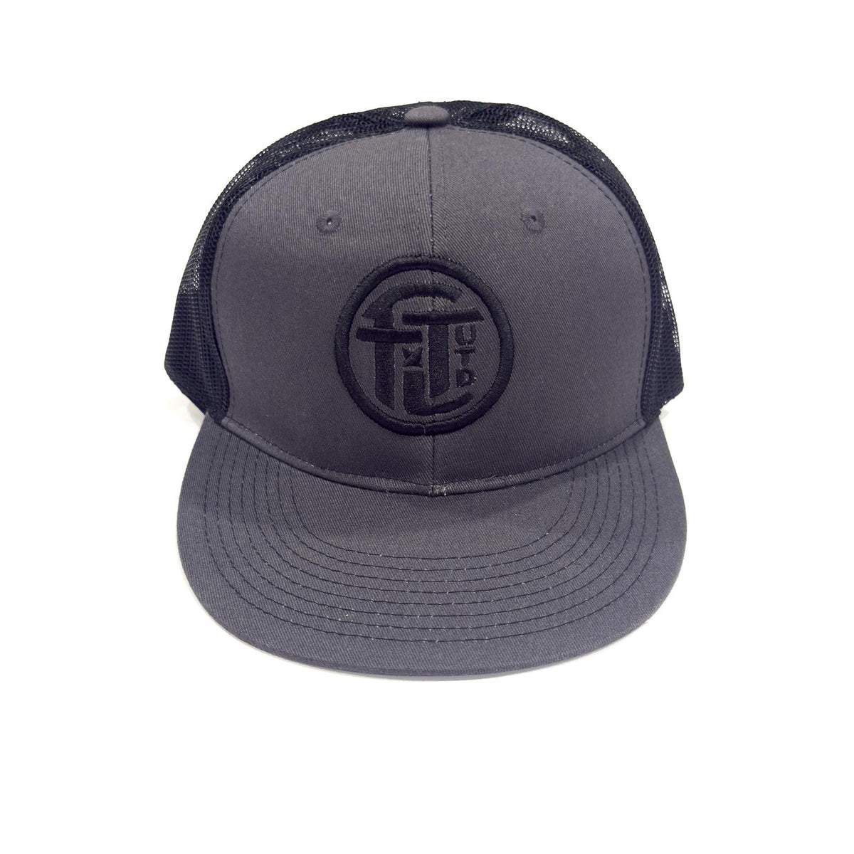 Grey/Black Flat Bill - Badge