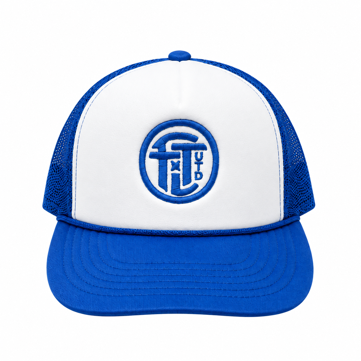White/Blue Trucker - Badge