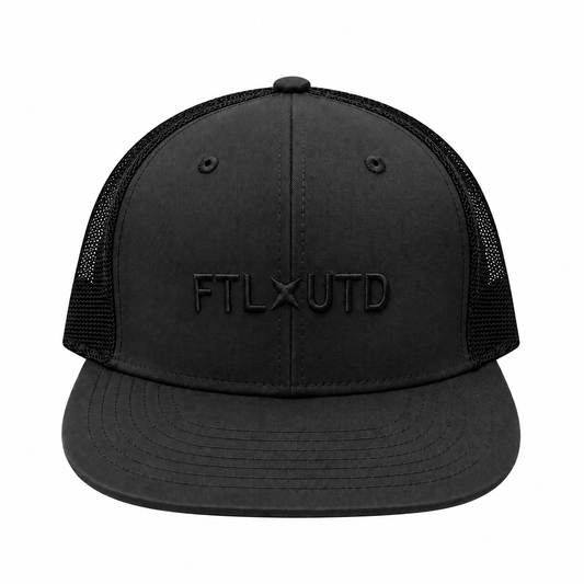 Grey/Black Flat Bill - FTLUTD Text